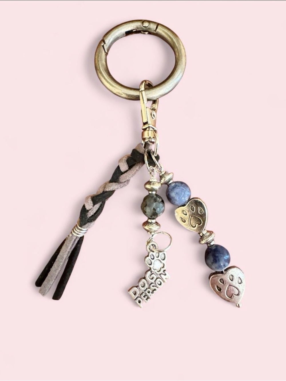 🐾 Dog Lover / “Dog Person” Beaded Bag Charm - Picture 3 of 8